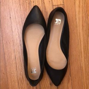 Joe’s jeans black leather flats